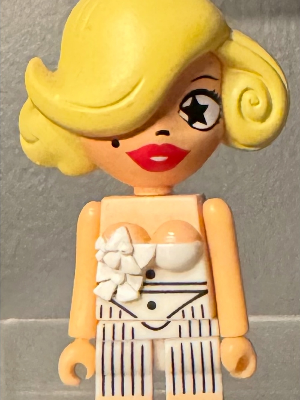 Amanda Lepore Mini Figure in White Bow Stripe Outfit